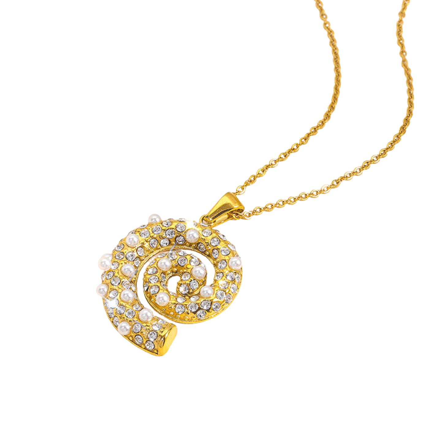 Conjunto Golden Spiral - Collar y pendientes.