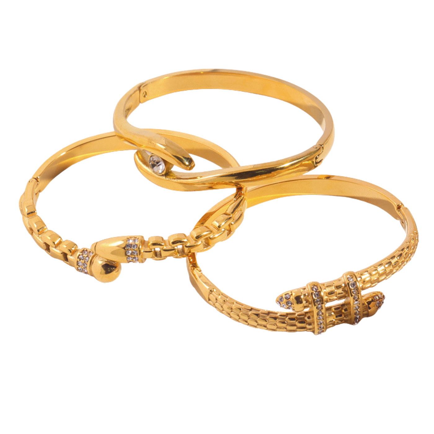 Pack de 3 brazaletes - Golden Trio