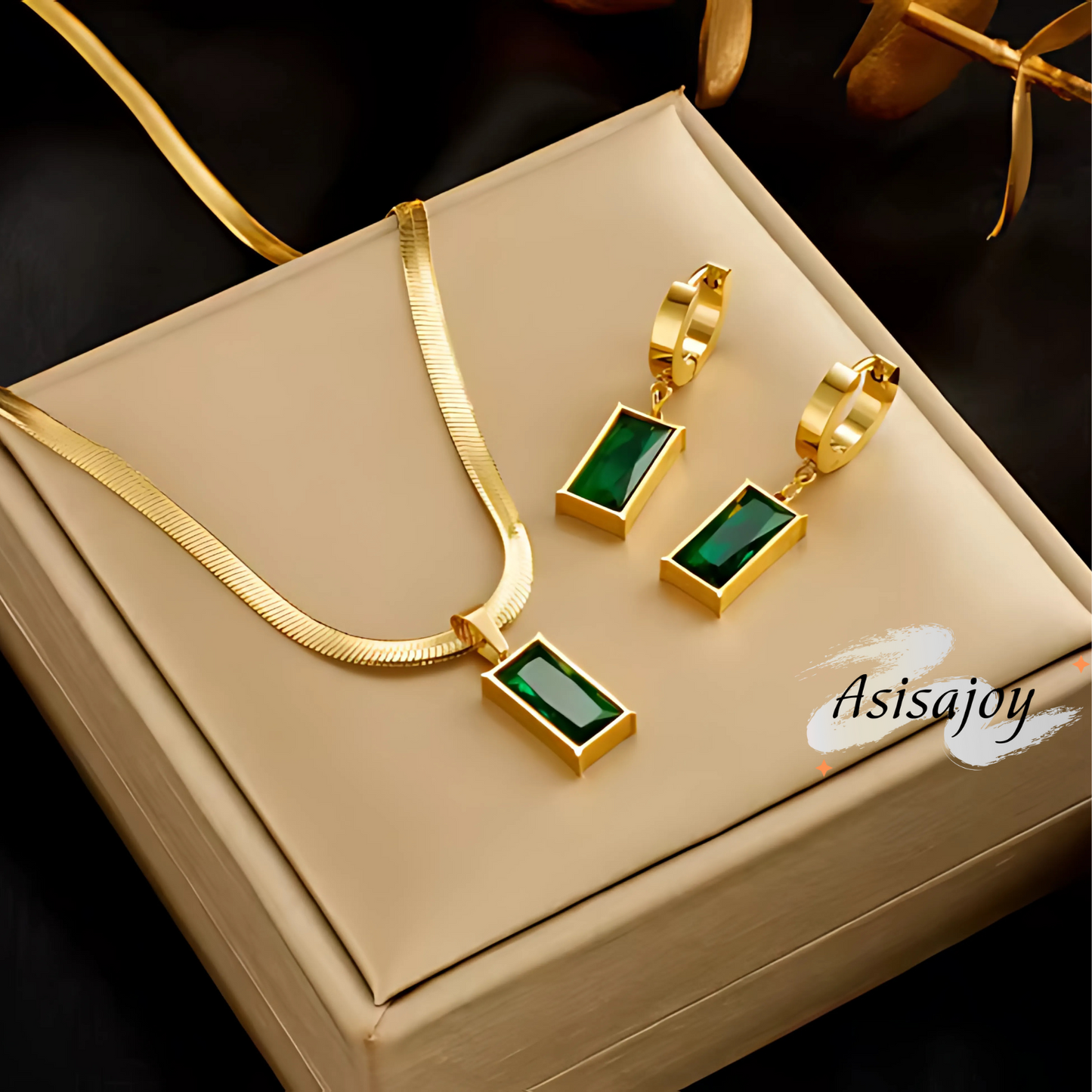 Conjunto esmeralda - pack de 3 piezas