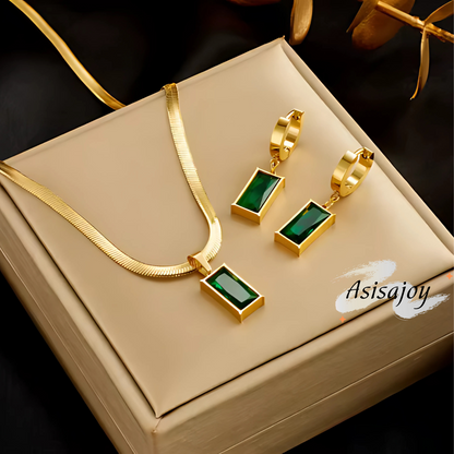 Conjunto esmeralda - pack de 3 piezas
