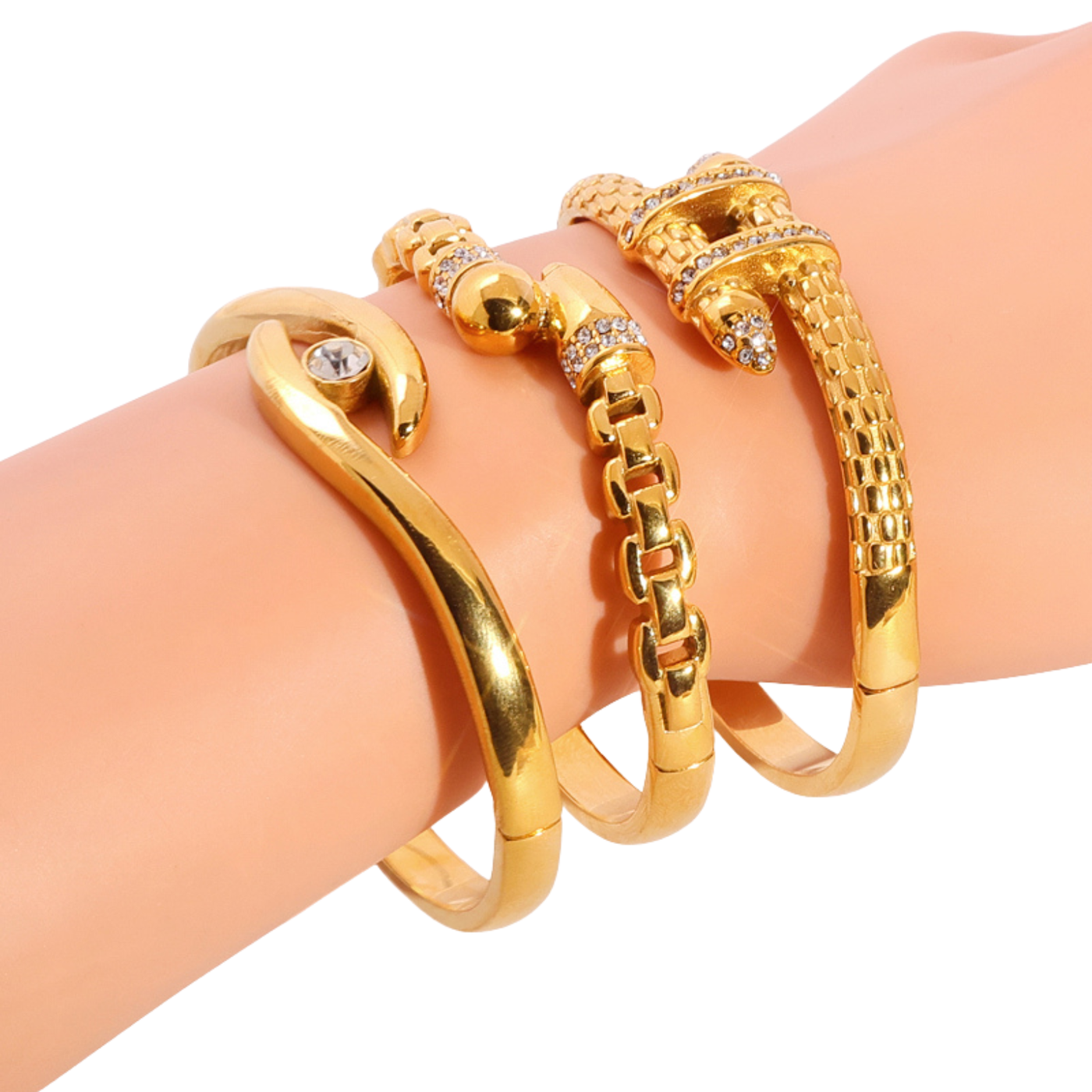 Pack de 3 brazaletes - Golden Trio