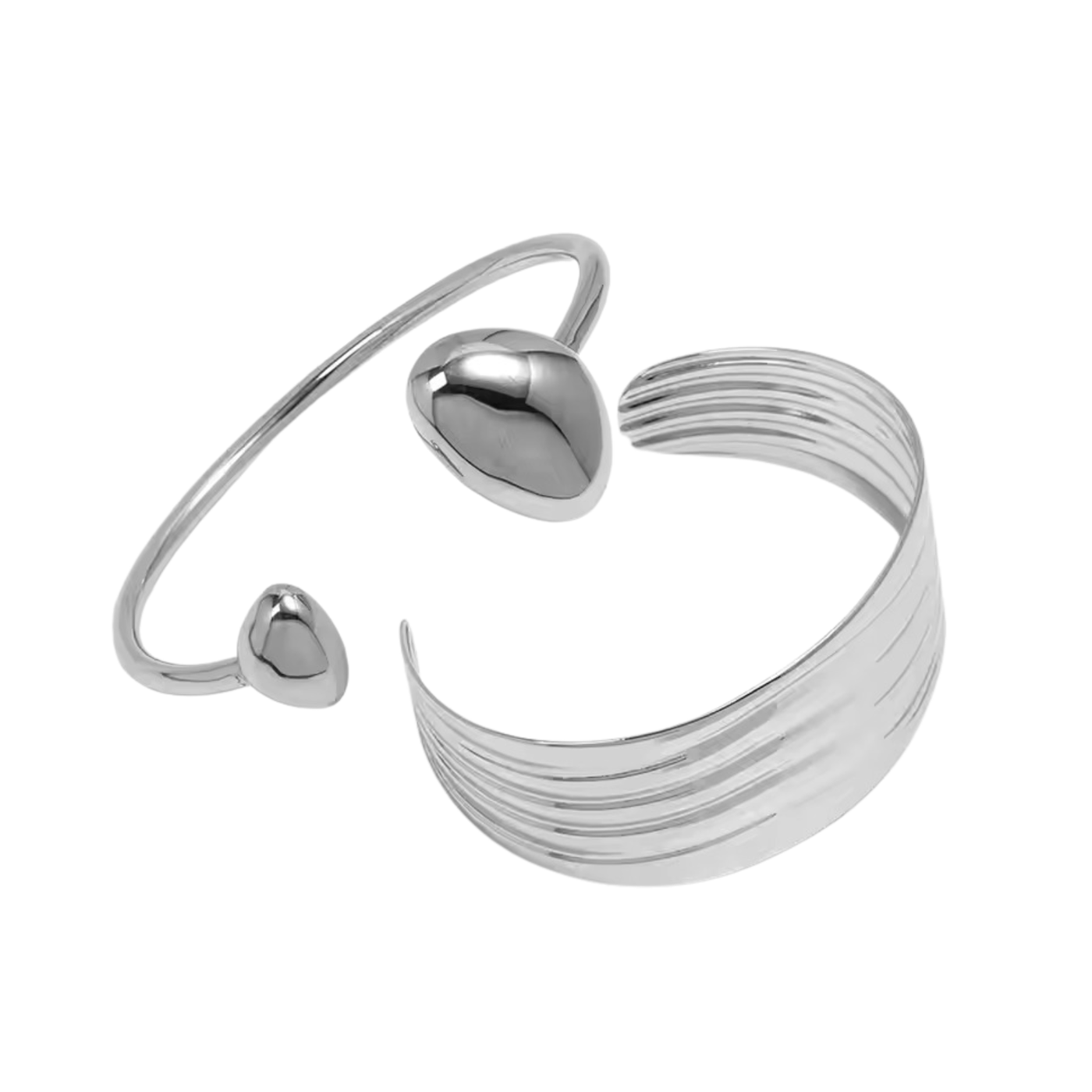 Pack de 2 brazaletes Silver Aura